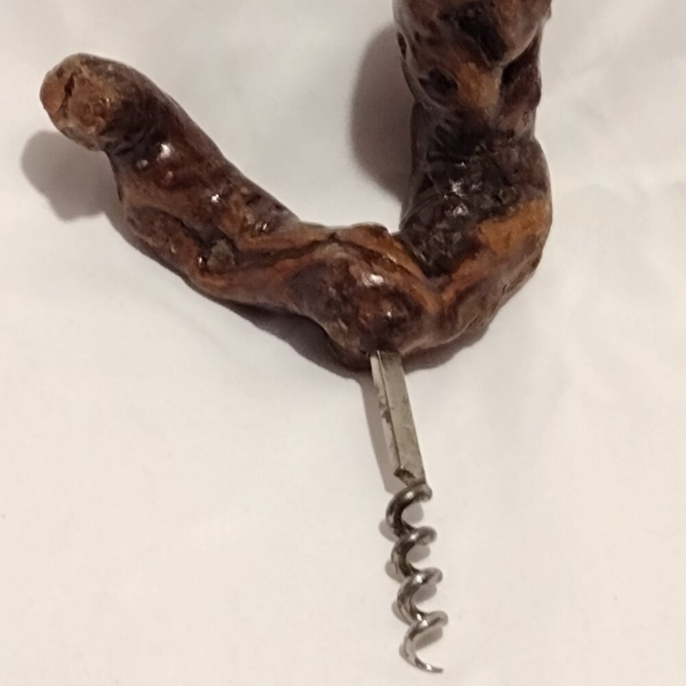 Burl Grapevine Wine Bottle Corkscrew